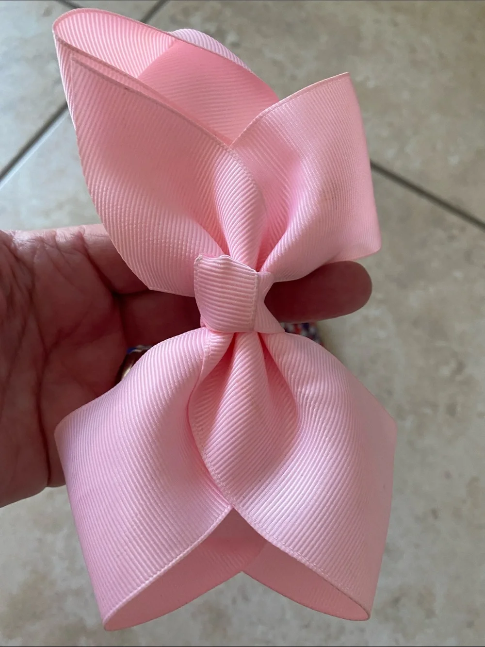 Bundle of 2 Large Red, White Blue Stars Girl Hairbow, and a Pretty Pink Bow